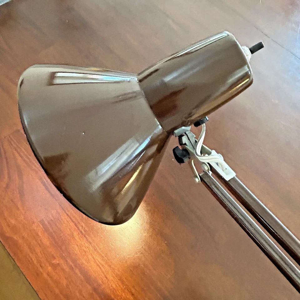 Candeeiro de mesa vintage 36" mola ajustável telescópico ARQUITETO ESCRITÓRIO desenho - Imagem 3 de 4