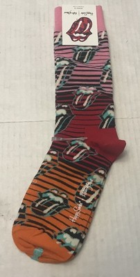Happy Socks Rolling Stones Mouth Tongue Logo Size Medium (8-12)