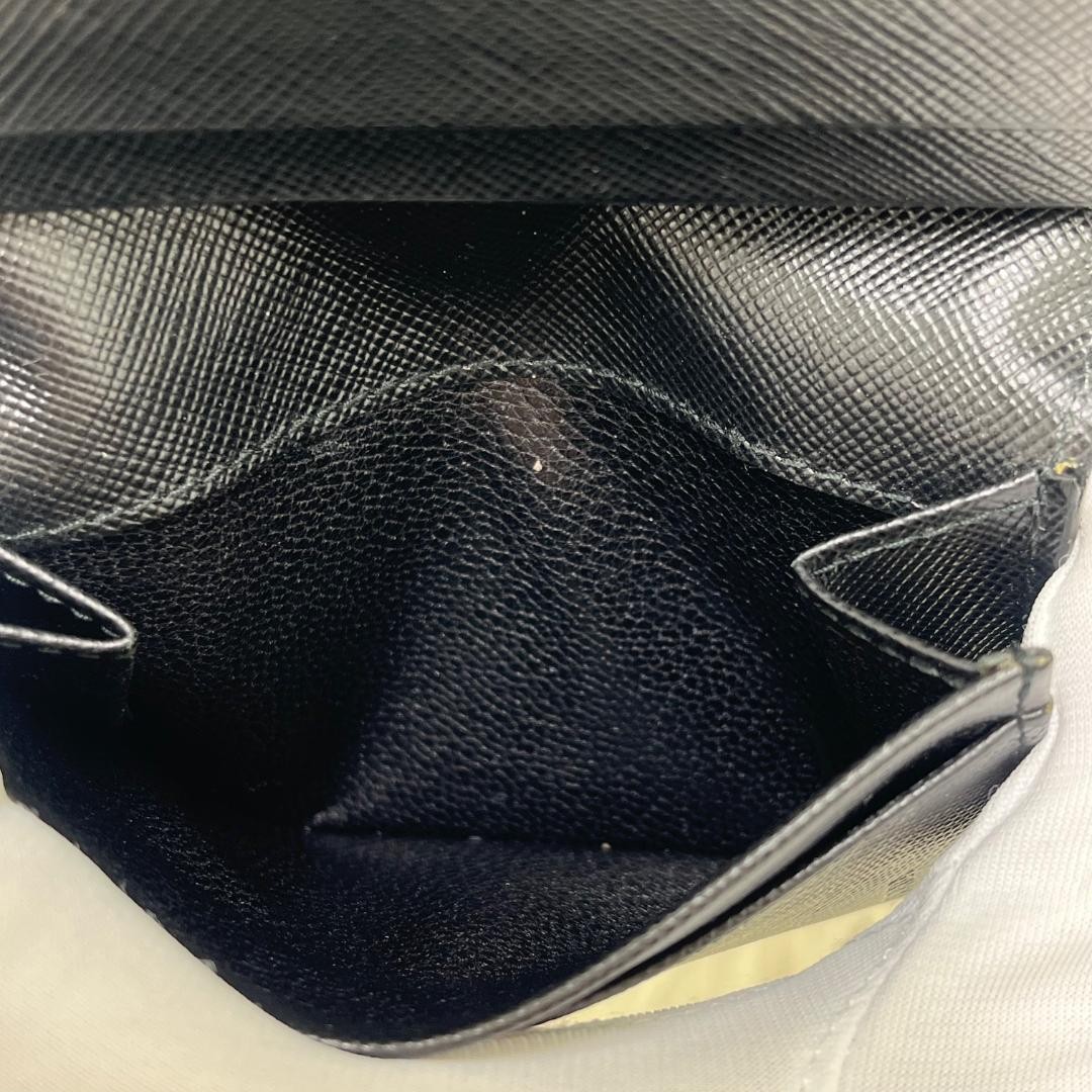 Prada Saffiano Leather Card Case Pass Case Black Leather thumbnail 6