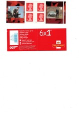 GB 2020 6X1ST CLASS RED COVER JAMES BOND STAMP BOOKLET PM72 WITH CYLINDER NUMBER