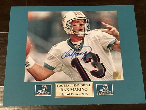 Dan Marino Autographed Signed 8x10 Photo In A 11x14 Matt,  COA . HOF