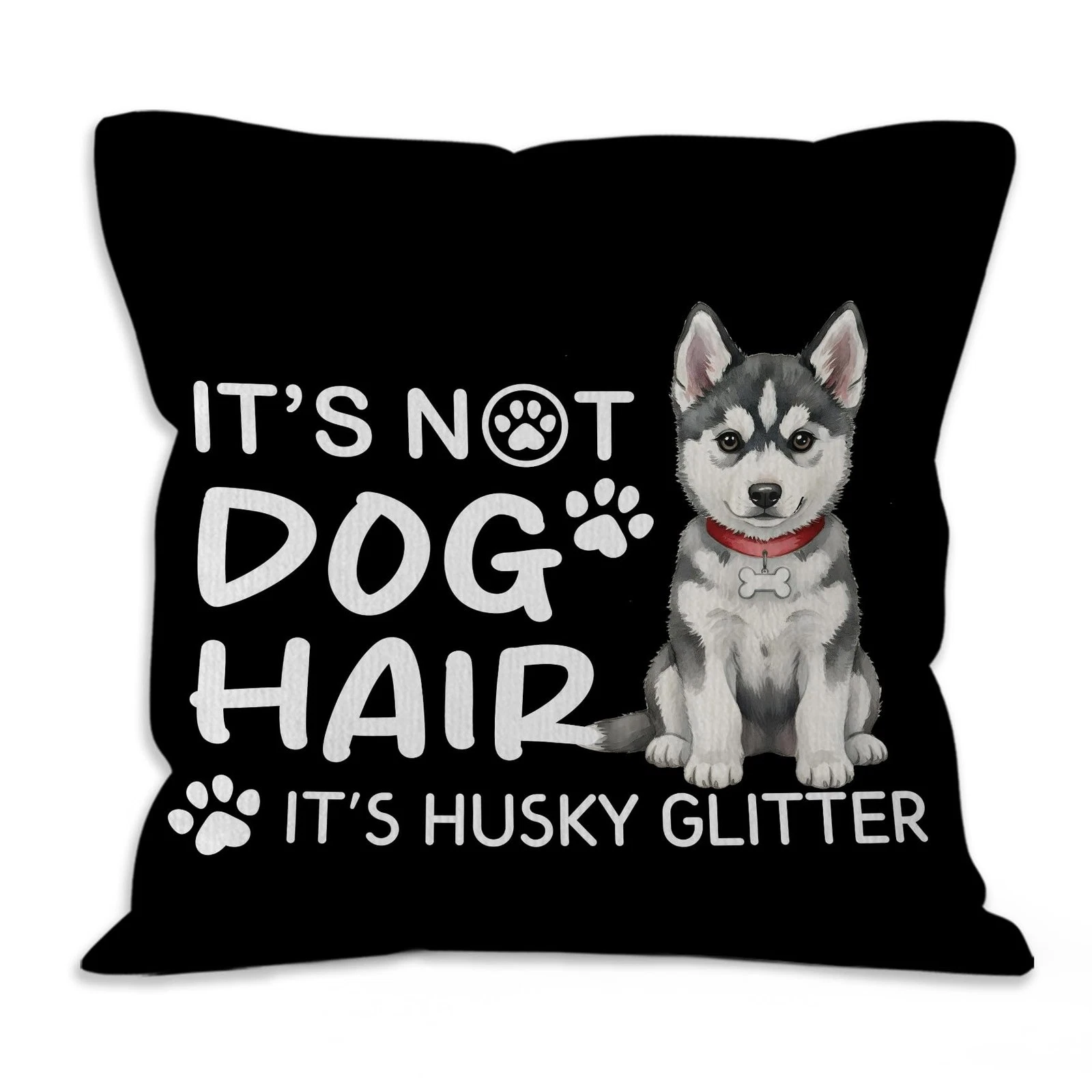 YSFUYZCT Cute Husky Dog Gifts Throw Pillow Covers 18x18, Funny Animal Dog Pet