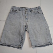 VTG 90s Levis 550 Orange Tab Light Wash Denim Shorts Men 32 USA Made Distressed