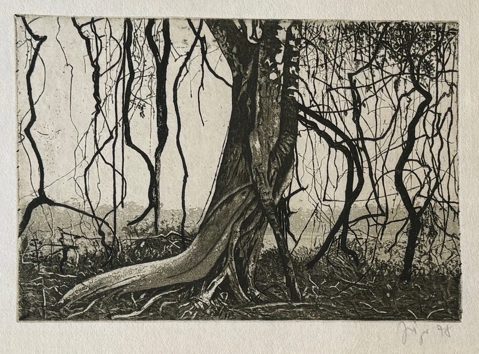 Herbert Jäger, Radierung, 1978, handsigniert und datiert - Bild 2 von 4