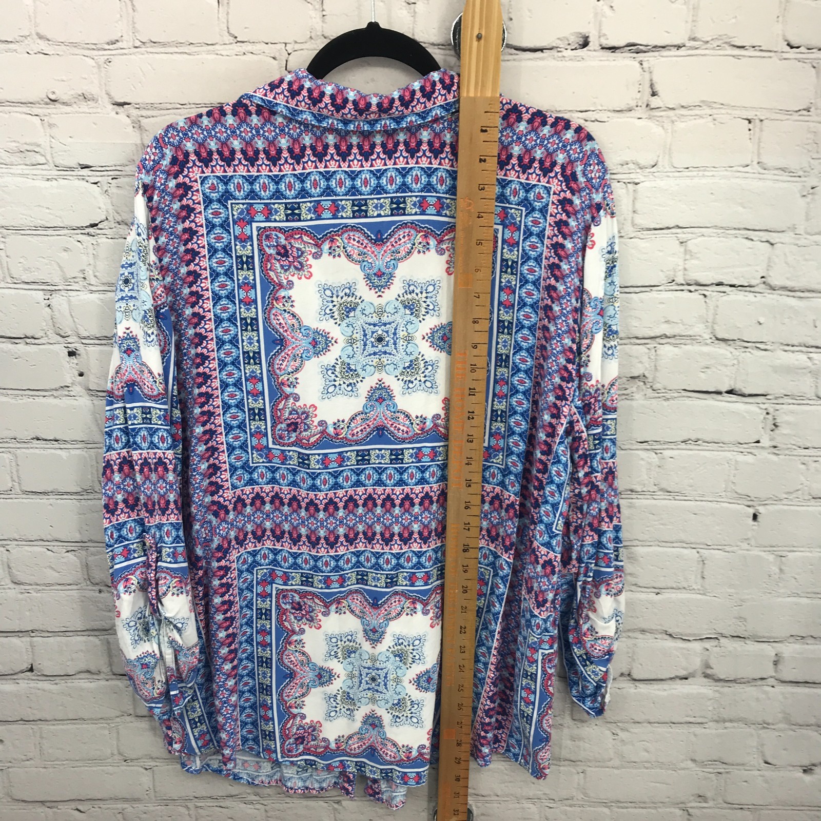 Ruby Rd Top Womens Extra Large Blue Button Up Lon… - image 12