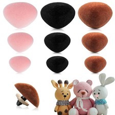 90 Pcs Safety Noses for Amigurumi Plastic black, brown, pink