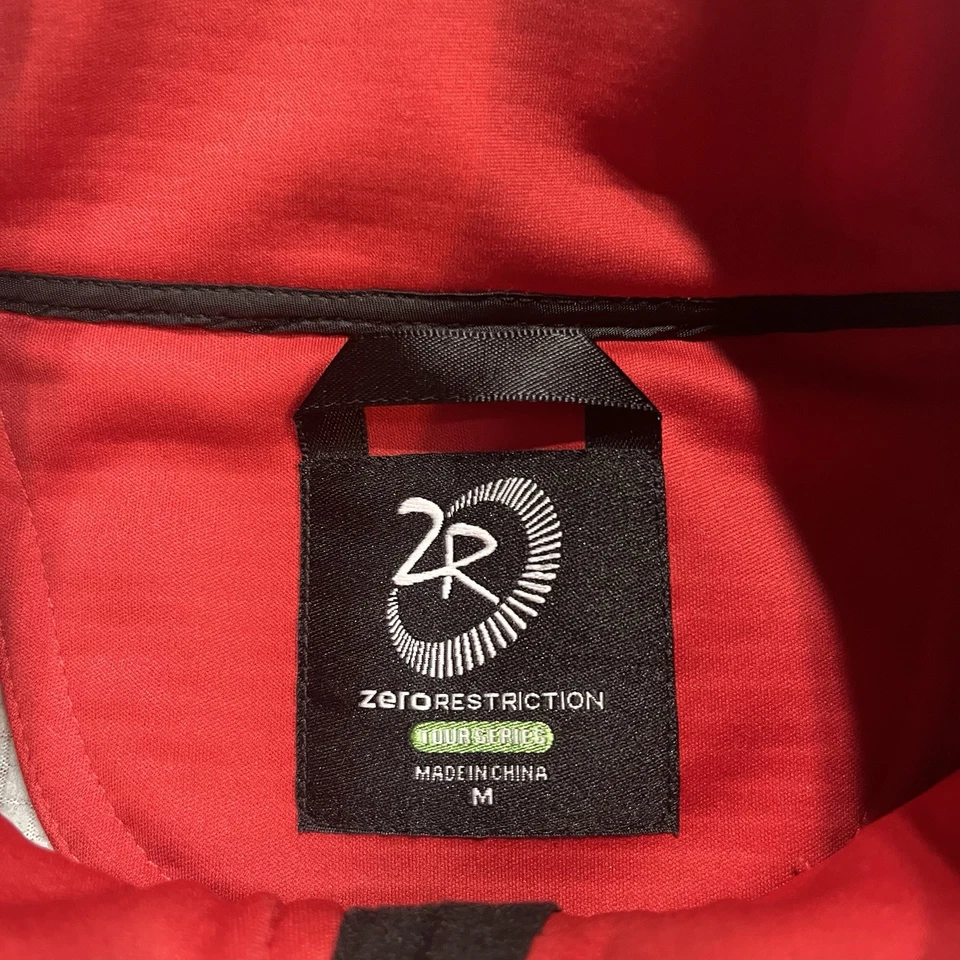 Chaqueta Zero Restriction Para Hombre Mediana Roja Cremallera Completa Augusta Masters Tour Series Foto 3 de 4