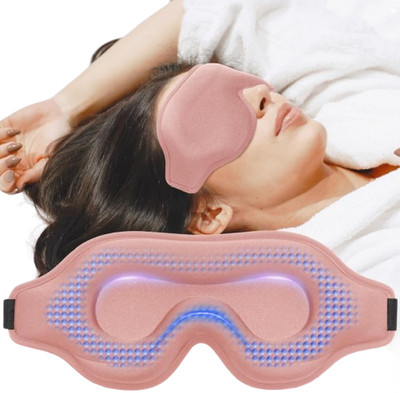 Weighted Eye Mask for Sleeping, 3D Contoured Sleep Mask Blackout with Adjustable