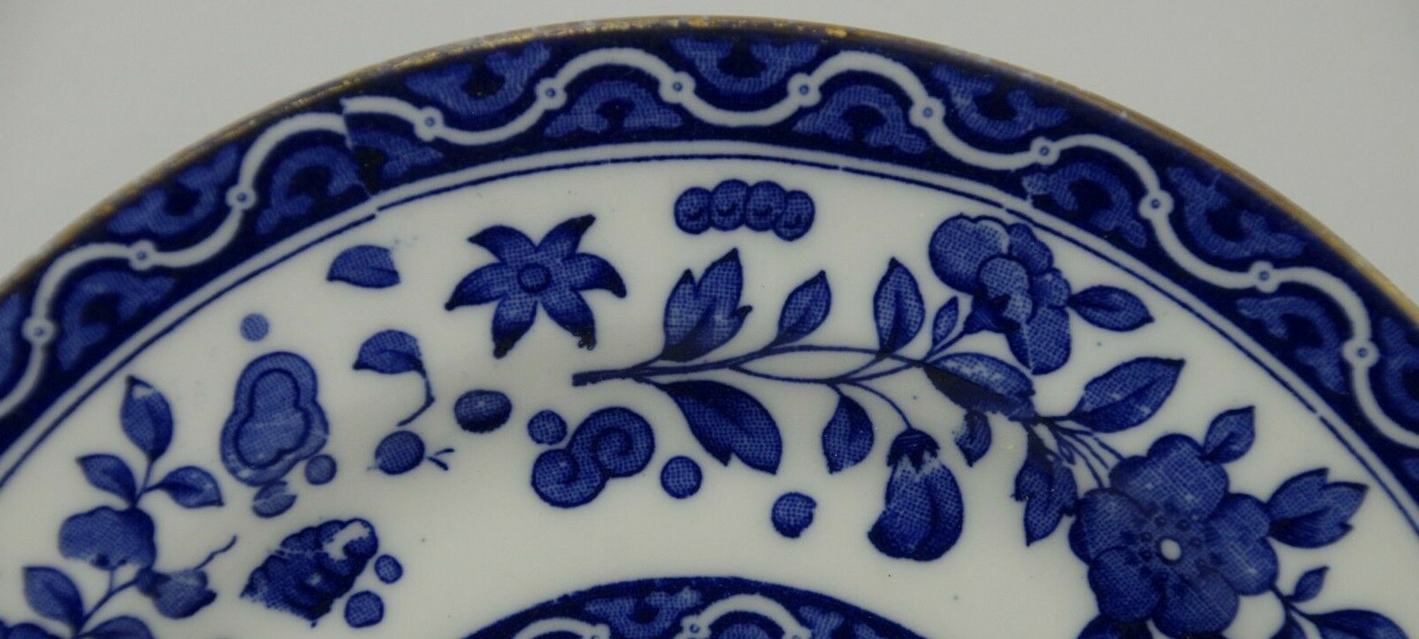 Royal Doulton Clifton Flow Blue Pattern Salad Plates Set of 8 Antique