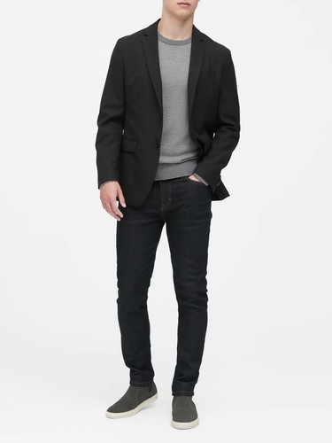 Banana Republic Slim Smart Weight Performance Suit Jacket, Size 36 REG. Black - Picture 4 of 7