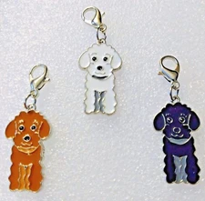 Poodle Doodle Dog Puppy Zipper Pull Purse Charms Jewelry