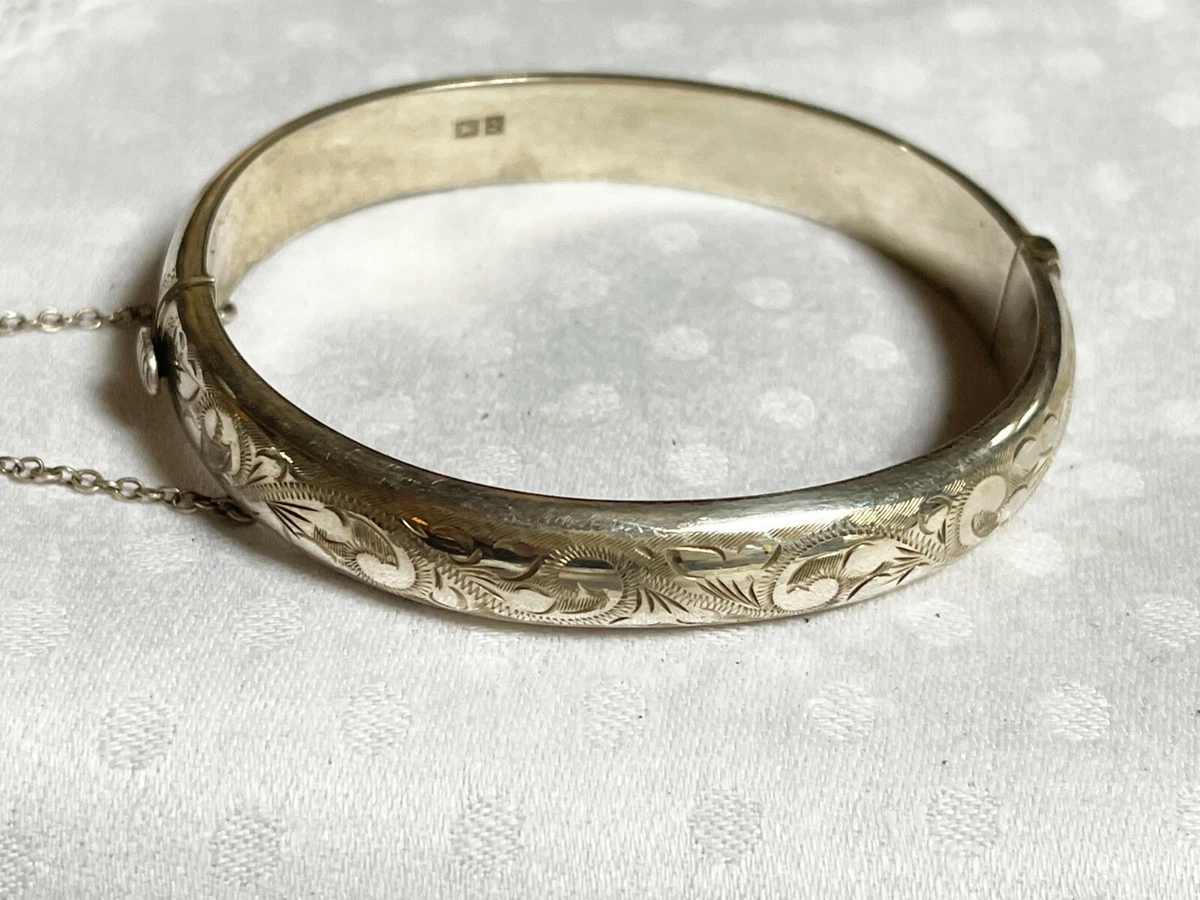 Sterling silver deals hinged bangle bracelets
