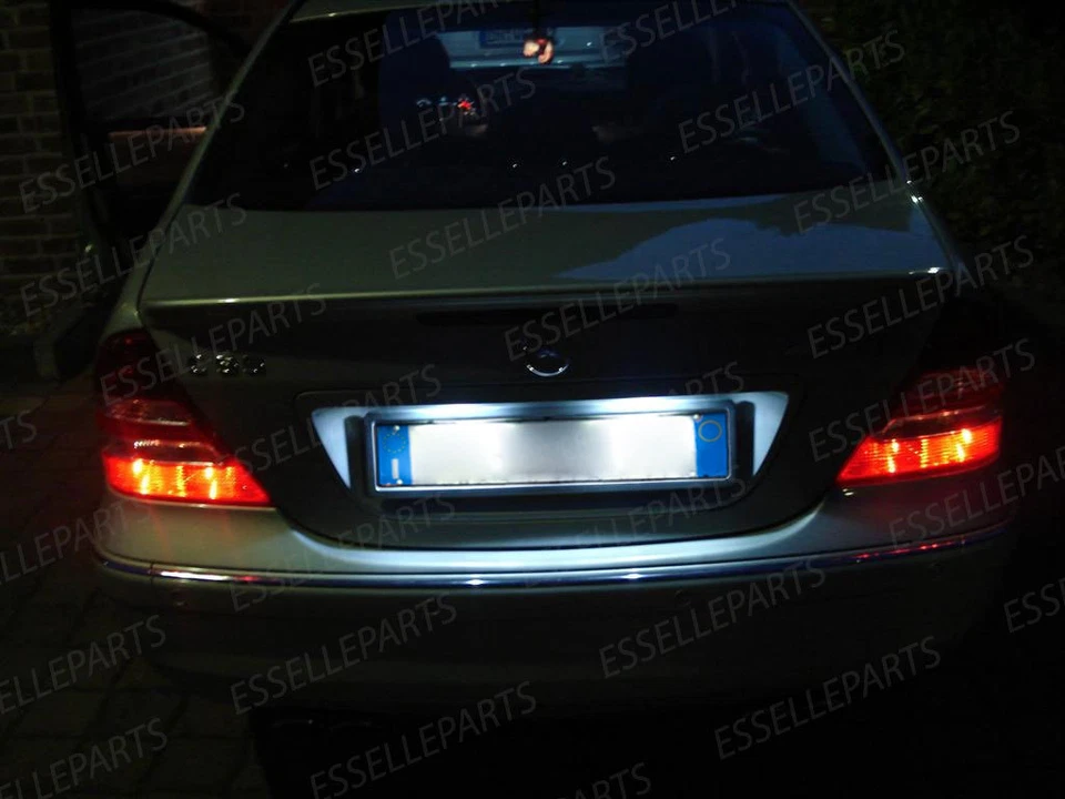 COPPIA LUCI DI POSIZIONE + COPPIA LUCI TARGA LED CANBUS MERCEDES CLASSE C W203 - Immagine 2 di 3