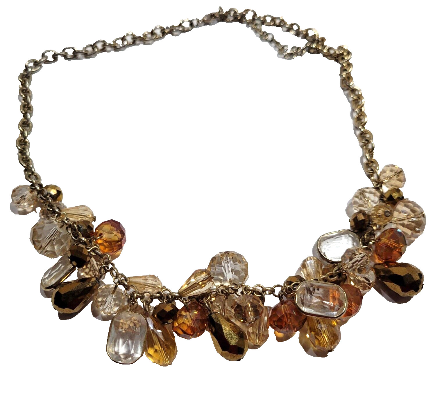 Chunky Cluster Statement Multi Colored Faceted Gl… - image 10