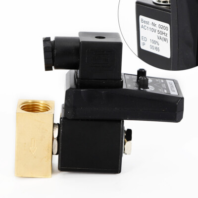 Timed Electric Auto Drain Valve Compressor Gas Tank Automatic 2 Way AC 110V 1/2