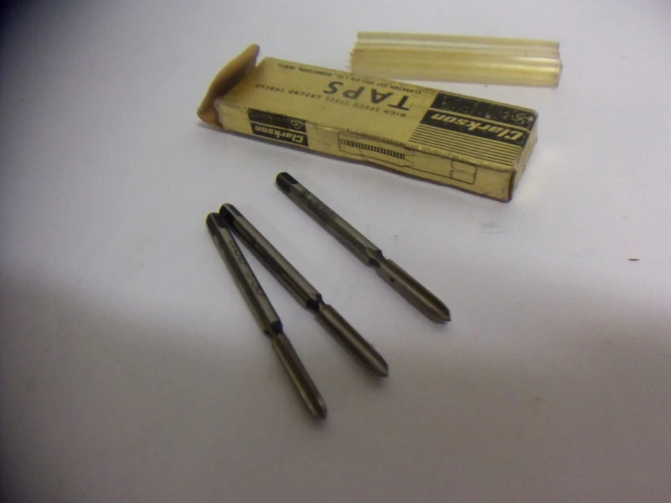 Lot Of 3 Clarkson High Speed Steel Ground Thread Taps 3 SECS .35 MET England - Image 3 of 4