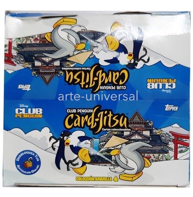 BOX 24 packs Topps Disney Club Penguin Cards CARD-JITSU TCG Collection