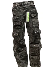 Men’s First Row Martin Relaxed Fit Jeans wilder Denim (Utility) Baggy FRD3122