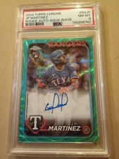 2024 Topps Chrome J.P. Martinez AQUA WAVE AUTOGRAPH #RA-JP Graded PSA 8 Rookie