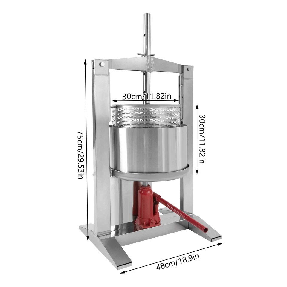 Сверхпрочная ручная соковыжималка 20 л - соковыжималка из нержавеющей стали, подходит для посудомоечной машины - Изображение 2 из 4