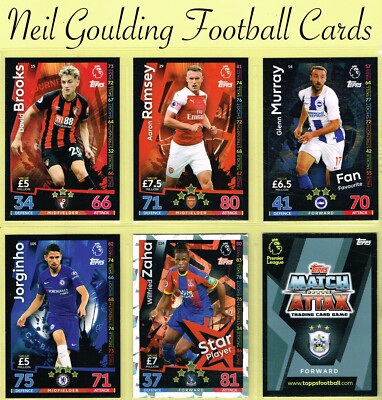 Topps MATCH ATTAX 2018-19   PREMIER LEAGUE   Fußballkarten #1 bis #180