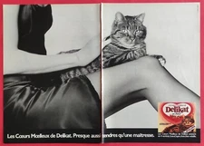 Press Ad: Animal Food CAT Les Cœurs Moelleux de DELIKAT 1986