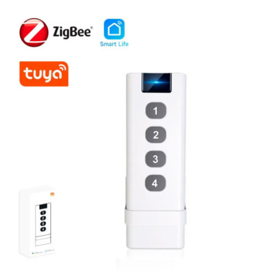 Tuya Zigbee Control Devices Smart Wireless Scene Switch 4 Key Remote Portable Re