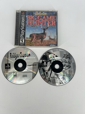 Playstation PS1 Lot Cabelas Big Game Hunter, Ridge Racer Crash Team Racing CTR