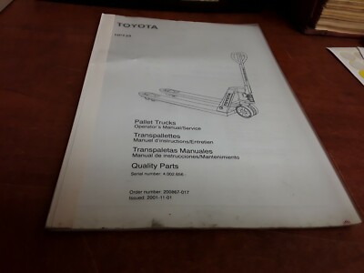 Toyota Operator's Manual/Service HPT25