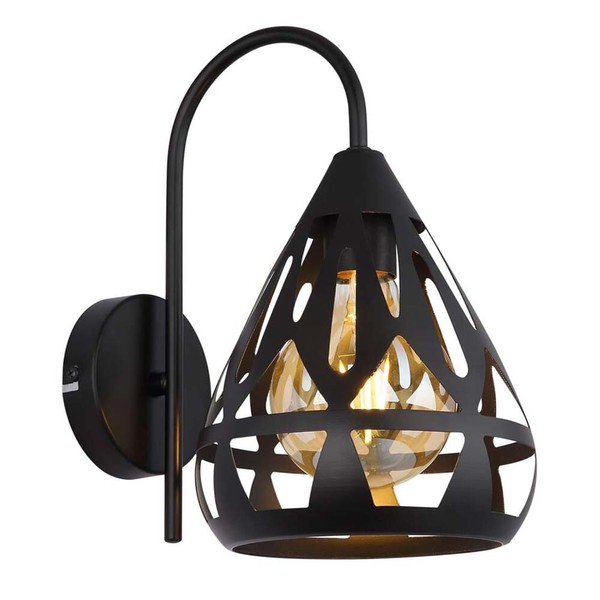 Wandleuchte Wandlampe Flurleuchte Schlafzimmerlampe Schwarz Dekor Spot-image