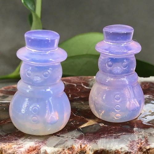 1 pieza rosa opalita muñeco de nieve calavera cristal calavera tallada gema curativa 1,2""+ - Imagen 9 de 12