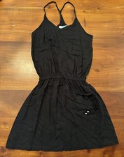 Tybee Island Women’s Size S Black Rayon Cami Mini Dress Racerback Swim Cover Up