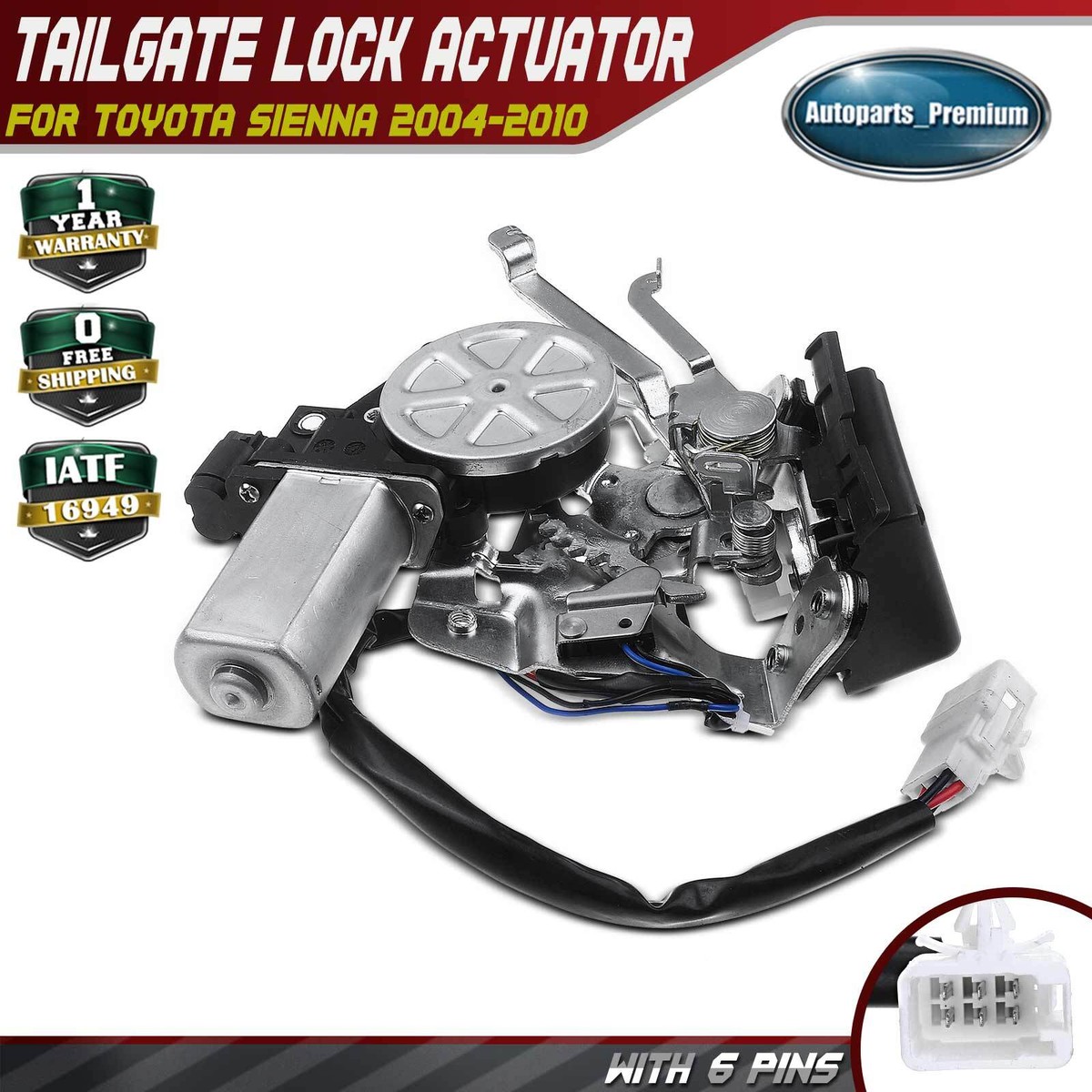 Rear Tailgate Lock Actuator Motor For Toyota Sienna 2004-2010 W/ Power Liftgate