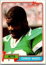 1981 Topps Football #261 Chris Ward  RC Rookie New York Jets V45112