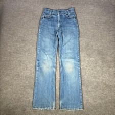 Vintage Levis 416 Jeans Youth Boys 12 Slim Fit Orange Tab Blue Denim Faded 1980