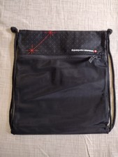 Lululemon Membership Black Nylon Drawstring Bag Zip Pocket NWOT