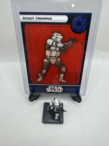 Star Wars Miniatures WOTC Scout Trooper 31/60 With Card