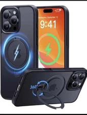 CASEKOO Patented 360° Spin Magnetic Stand for iPhone 16 Pro Case Translucent New