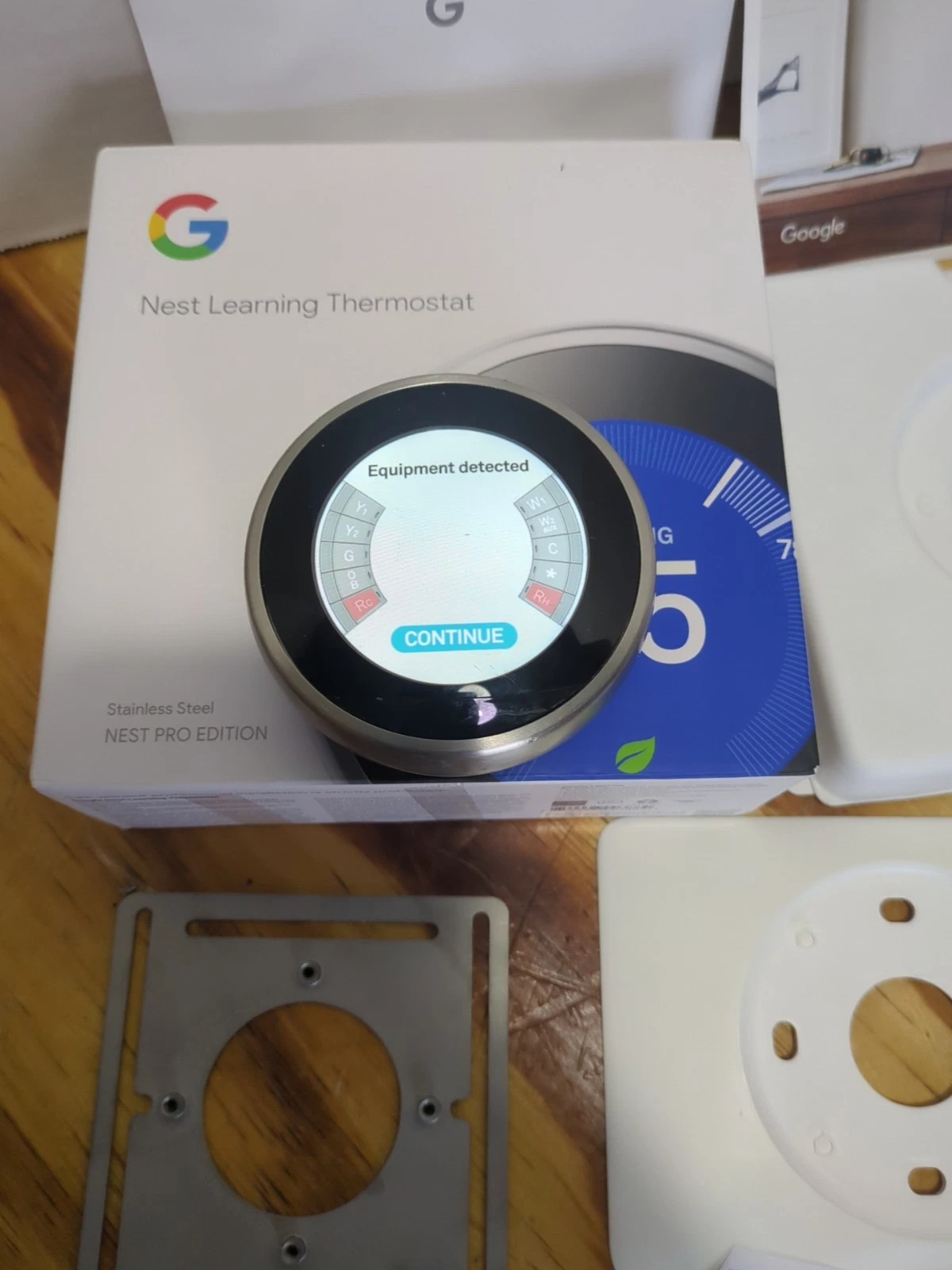 Google Nest A0013 3rd Gen Learning Thermostat Nest Pro Edition T3008US - Used