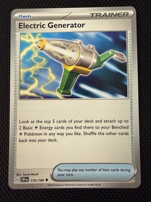 Electric Generator 170/198 SV01: Scarlet & Violet Base Set Regular NM - Pokemon