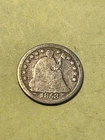 1853 P Type 3 With Arrows at Date Seated Liberty Half Dime