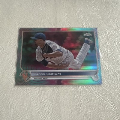 2022 Topps Chrome - Jacob deGrom #125 - Aqua/Pink Sonic Pulse Refractor /199