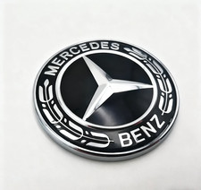 Front Hood Emblem Classic Flat Laurel Wreath Decal Sticker Fits Mercedes Benz
