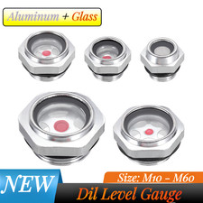 Air Compressor Oil Sight Glass M10 M12 M14 - M60 Aluminum Alloy Oil Level Gauge