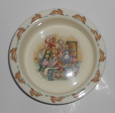 Royal Doulton China Bunnykins Wall Paper Child's Bowl