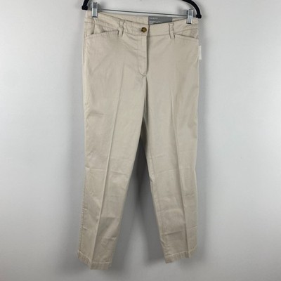 Talbots Straight Leg Chino Pants Size 6P Beige Full Length