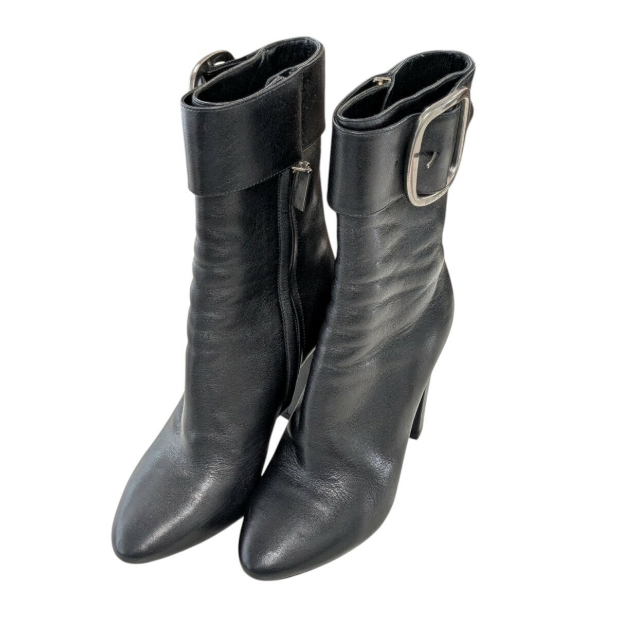 Saint Laurent Paris Short Boots Shoes EU 36.5 US 6.5 Black Authentic thumbnail 7