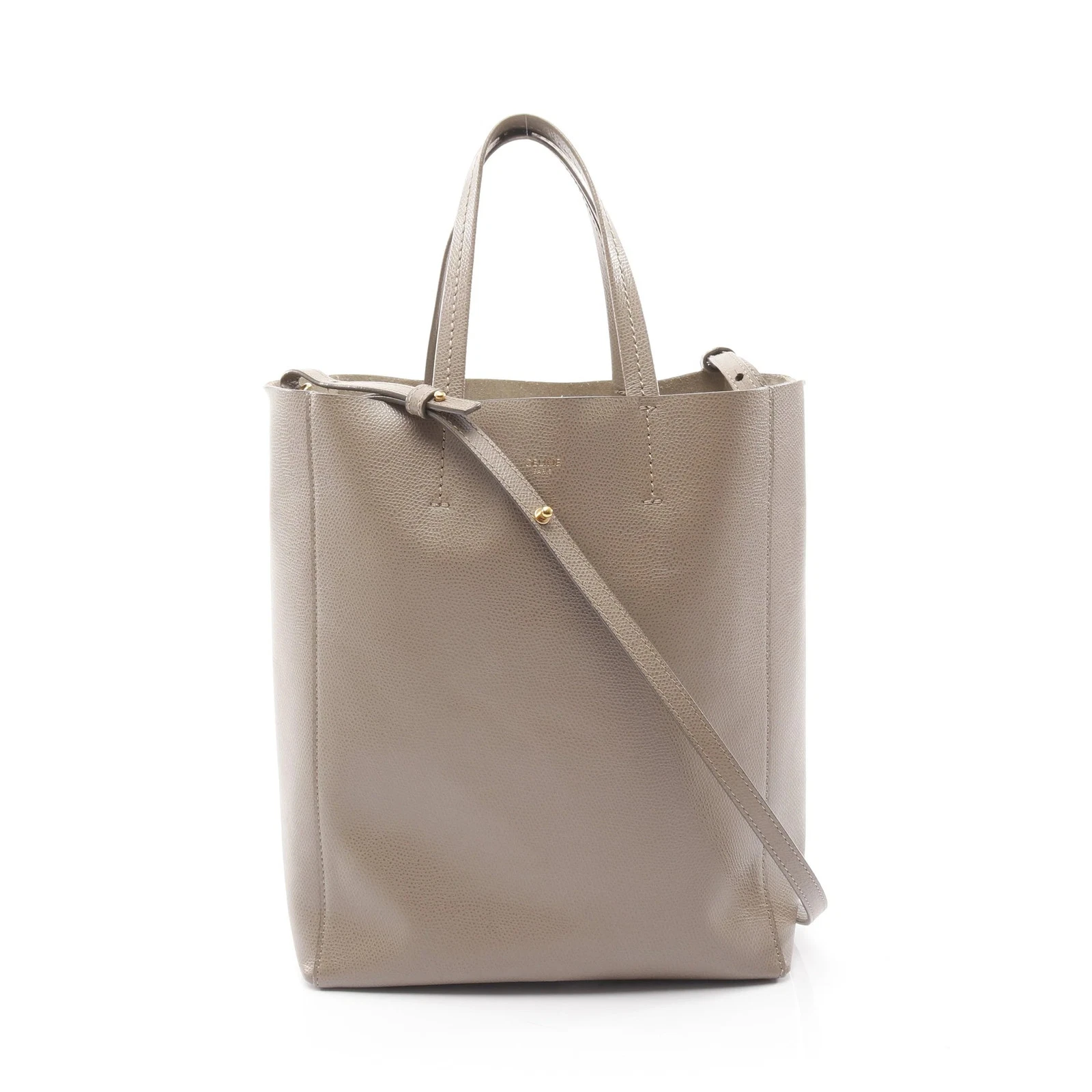 Celine — Celine Cabas Tote Bag Brown Leather #RCB1114