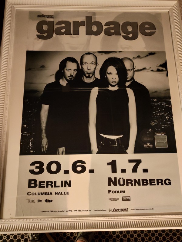 Garbage Tour Poster Berlin Nurnberg Shirley Manson Butch Vig. Original Rare