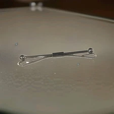 2Pcs Silver Tie Collar Bar Pin Collar Bar Shirt Clip Men's